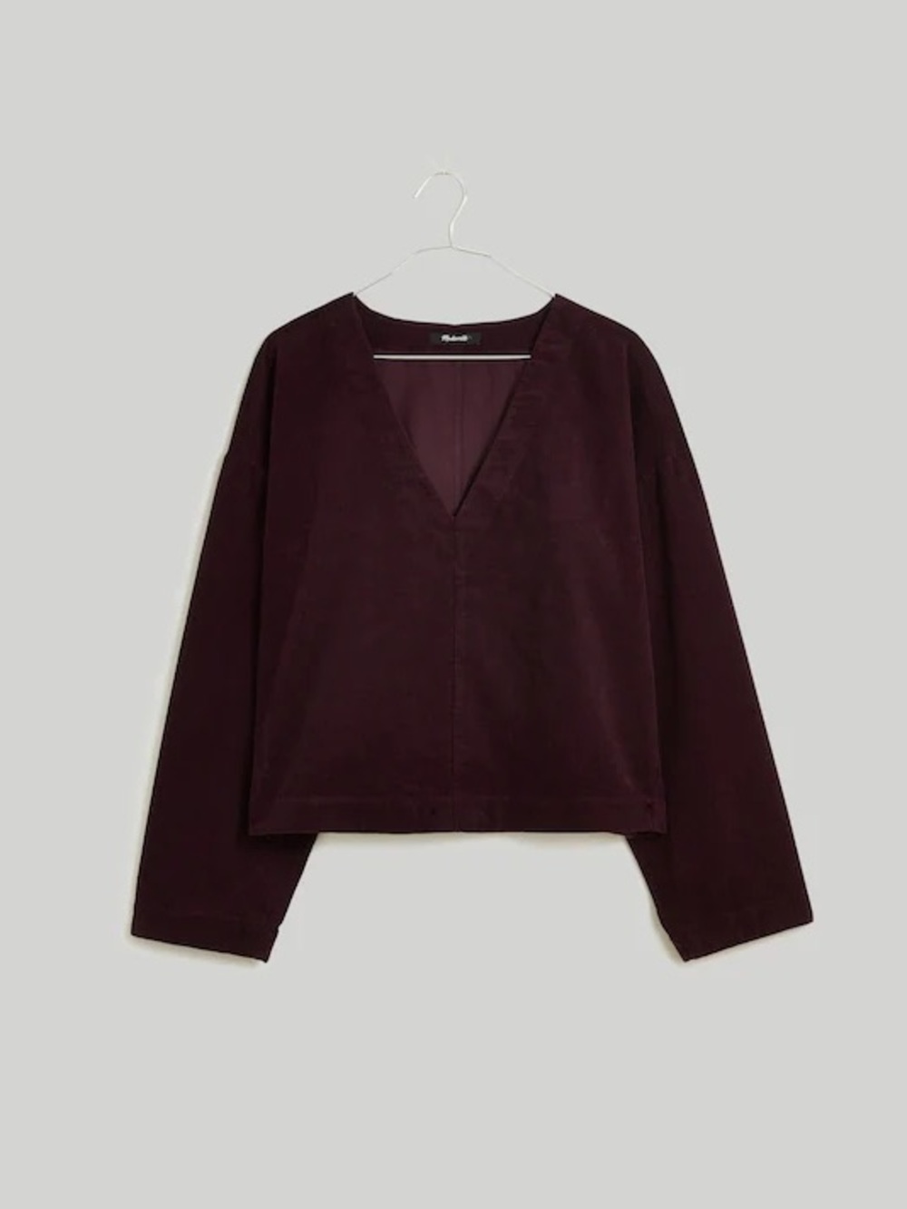 Madewell Waffle-Knit Relaxed V-Neck Top